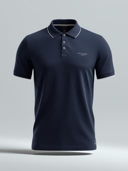 Polyester Collar Neck T-Shirt view 1