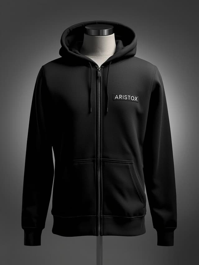 Zipper Hoodie with Embroidery Logo