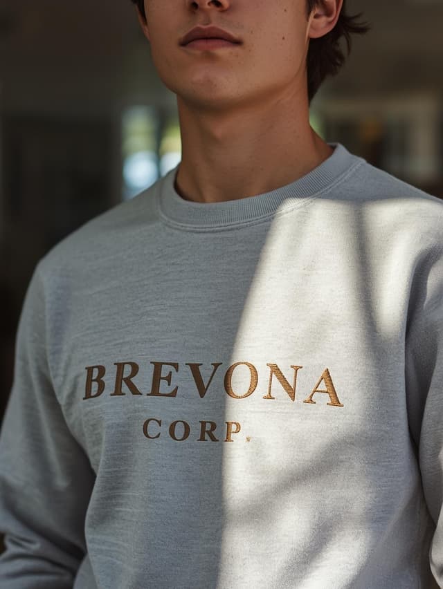 Cotton Sweatshirt with Custom Embroidery