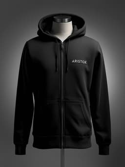 Zipper Hoodie with Embroidery Logo view 1